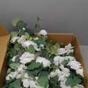 Ling's moment 17.5" Tall Standing Artificial Flowers Arrangements 4 pcs Wedding Aisle Runner Chair Decorations White Sage Centerpieces for Ceremony Reception Rose Floral Party Outdoor Decor