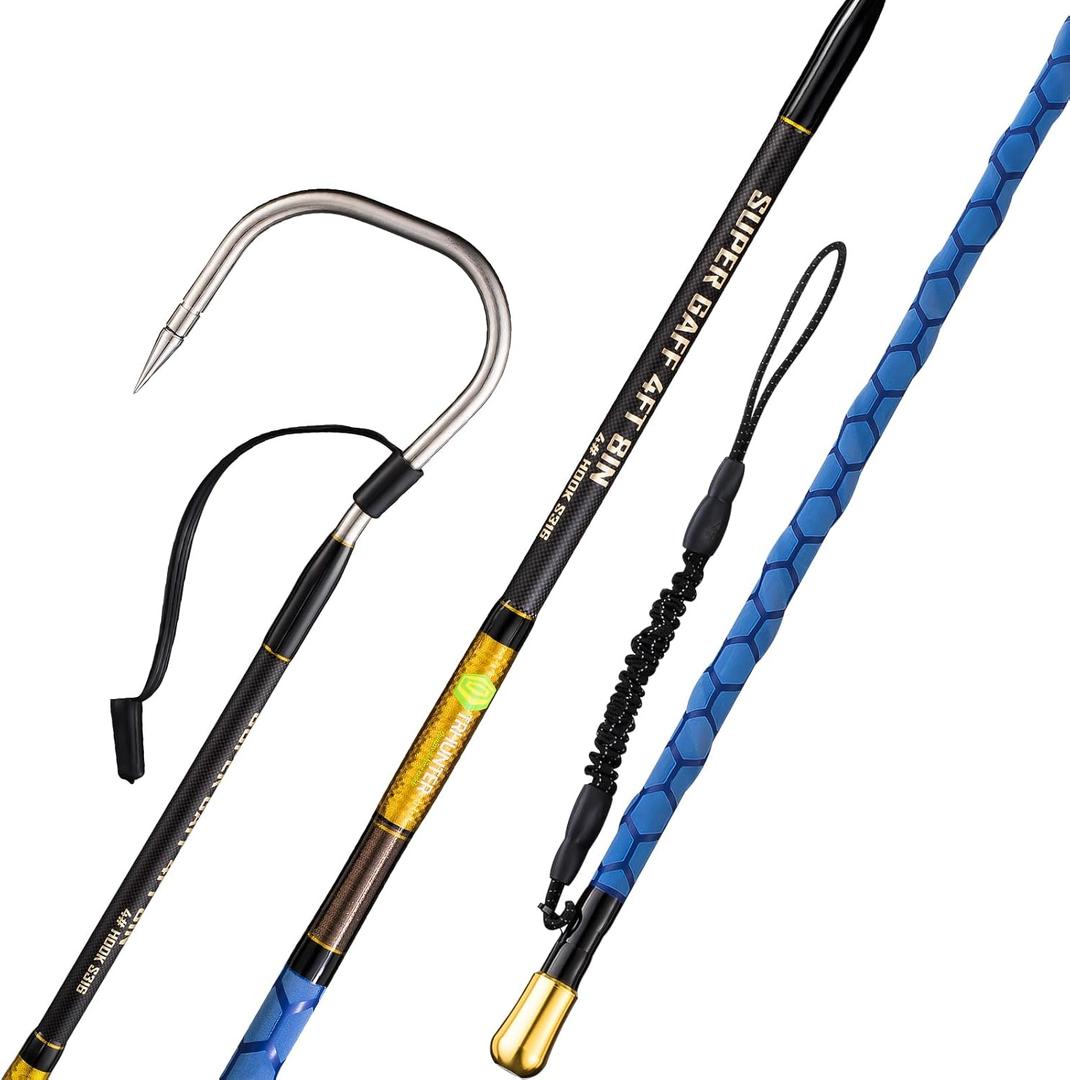 Carbon Fiber Fishing Gaff Saltwater Fish Gaff with 4# S316 Stainless Steel Fishing Hook
