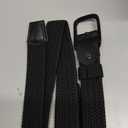 MACBORO Mens Belts Stretchable Big and Tall Belts for Men Elastic Stretch Belt Black Golf Braided Fat Guy No Hole Belt, Size: L-Size 39 (Length 45"/115cm）