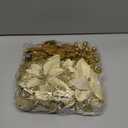 Floweroyal 30pcs Poinsettia Artificial Christmas Flowers Decorations with Clips and Berry Stems Glitter Ornaments for Christmas Tree Wreath Fireplace Stairs Decor (Gold-3 Styles)