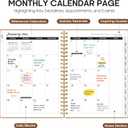 2026 Planner, Weekly and Monthly Calender Planner, Jan 2026 to Dec 2026, Hardcover 2026 Calendar Book with Tabs & Inner Pocket, Office Home School Supplies for Women & Men - A4 (8.5" x 11"), Oat Brown