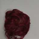 Messy Bun Hair Piece Claw Clip Bun Hair Accessories for Women Messy Wavy Curly Hair Bun Extensions Short Tousled Updo Synthetic Hair Bun Ponytail ExtensionBurgundy