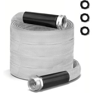 Garden Hose 50ft, Ultra-Light & Flexible Water Hose, Durable, All-Weather, Made of TPU-Drinking Water Safe, Easy to Store & Coil, Kink-Free, Camping, Car Wash, Yard, Garden and Home, Gray