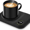 Coffee Mug Warmer, 3-Temp Settings USB Coffee Mug Warmer, 113/131/149 Plug in USB Candle Warmer, Christmas Electric Beverage for Coffee, Cocoa, Tea, Candle, Valentine's Day Gift for Lover, Black