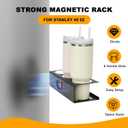 2 Pack Magnetic Stanley Cup Holder for Refrigerator,Water Bottle Organizer for Stanley 30&40 oz Tumbler Organizer Metal Stanley Cup Accessories for Home Kitchen Garage RV (Black)