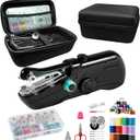 Handheld Sewing Machine, Beginner's Sewing kit with Storage, Two Power Supply Modes, Electric Switch, Simple Operation, Portable mini, Beginner's Sewing Machine (Black)
