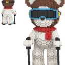 DAHONPA Animal Skating Cool Bear Micro Building Blocks Set (3650 Pieces) Gift for Adults and Kids