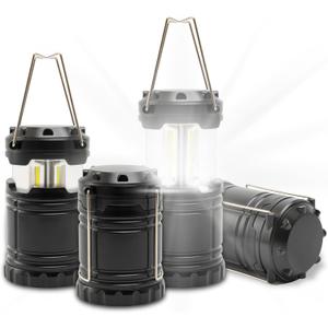 ATack LED Camping Lantern Battery Powered 4-Pack Camping Flashlight Lantern for Power Outages, Portable Collapsible Hanging Lights Essential for Home Outdoor Hurricane Emergency Lamp Survival Kit Gear