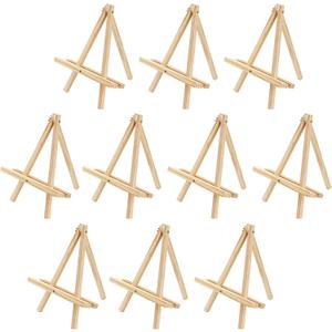 Tosnail 10 Pack 12" Art Easel Stand Tabletop Wooden Display Stand Photo Holder Display Stand for Artist, Students, Adults, Kids Painting