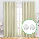 180 inch Curtain Rods, 1" Heavy Duty White Curtain Rod for Outdoor Pato, Living Room, Bedroom, Metal Modern Curtain Pole with End Caps, 10 to 15 ft Drapery Rod Set with Brackets