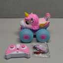 Lehoo Castle Remote Control Car for Girls 360 Rotating, Unicorn Monster Truck with Light & Music, 4WD All Terrain RC Stunt Car Rechargeable, 2.4GHz RC Truck for 3 4 5 6 7 8 Girls Birthday Gift