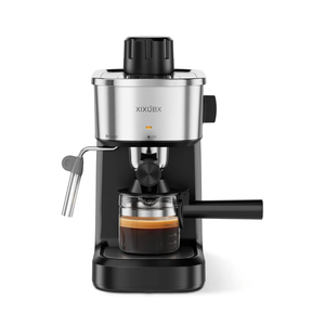 6 Bar Espresso Machine, 800W Compact Coffee Maker with Stainless Steel Cup Warmer, Steam Milk Frother, Automatic Pressure Relief, Cappuccino & Latte Maker, Black, for Home and Office