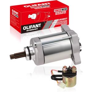 Starter for Honda Rancher 420 2007-2019/Foreman 500 2012-19 Rubicon 500 2015-19 Pioneer 500 2015-2021 31200-HP5-601 31200-HR0-F01