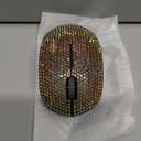 Bling Wireless Mouse, 2.4G Noiseless Mouse with USB Receiver Portable Computer Mice for PC, Tablet, Laptop - Gold Colorful