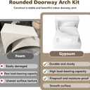 UNIFAMILY 2Pcs Gypsum Doorway Arch Kit, 8.5 x 8.5 x 5IN Interior Doorway Precurved Drywall, Rounded DIY Arch Doorway Kit for Corner Molding, Easy to Add Wall Arch Molding to Any Opening for Decoration
