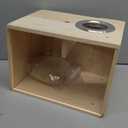 BNOSDM Parakeet Nesting Box Transparent Bird Breeding Nest Boxes Natural Wood Bird Cage House with Coconut Fiber for Small Conure Lovebirds Finch Parrot Canary (Large)