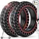 BANGTING 2PCS Upgrade 50/75-6.1 Electric Scooter Solid Tires, 8.5x2.0 Tires Tubeless for Gotrax GXL V2/XR/APEX, 8 1/2 x2 Tire Replacement for Hiboy S2, Xiaomi 3 Lite/3/Pro 2/1s/M365 (Red)