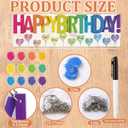 Eersida Classroom Birthday Calendar Wall Hanging Back to School Colorful Pastel Family Birthday Plaque with Tags Classroom Board Chart Reminder with 120 Tags for Nursery Kindergarten(Classic Color)