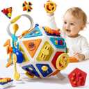 22in1Toddler Busy Board Activity Cube Toys, Montessori Sensory Toy & Travel Leaning for Toddlers, Early Education Active Toy and Fine Motor Skills Development Toy for 1 2 3 Years Old Boys & Girls