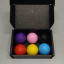 Thorza Colored Golf Balls - Multicolored Set of 6 Mini Golf, Putting Practice and Training