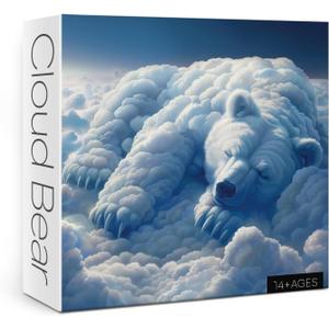 Winter Bear Puzzles for Adults 1000 Pieces, Art Animal White Snow Landscape Jigsaw Puzzles, Difficult Challenging Nature Scenic Puzzle Winter Bear Puzzles for Adults 1000 Pieces, Art Animal White Snow Landscape Jigsaw Puzzles, Difficult Challenging Nature Scenic Puzzle