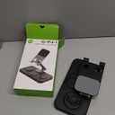 30W Charging Station for Apple Products, Foldable Wireless Charger with Clock Display&7 Color Light, Wired Charging for iPad/Tablet Charging Station for iPhone17, for Apple Watch11 for AirPods4(Black