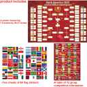 HONCHAN 2026 Soccer The World Championship Schedule Poster & Final Round 48-team Collection Showcase,national flag sticker 39.37 in x 27.56 in, Great Gifts for Soccer Fans (Sticker Schedule)
