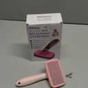 Swihauk Self Cleaning Slicker Brush for Dogs & Cats - Skin Friendly Grooming, Deshedding, Hair Removal for Puppies & Long/Short Haired Pets, Pet Supplies Accessory, Pink