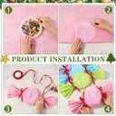 Acellegic 91 Pcs 20" Large Christmas Candy Ornaments Giant Christmas Candy Cane Hanging Ornaments with Ribbon Xmas Home Gift Tree New Year Party Supplies(Macaron Style)