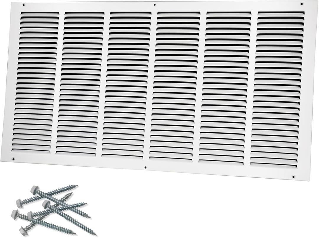Howeall 30"W x 14"H [Duct Opening Size] Steel Return Air Grille, Air Return Vent Cover for Ceiling and Sidewall - HVAC Air Vent Covers - [Outer Dimensions: 31.75"W x 15.75"H]