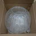 KCO Lighting Clear Ribbed Glass Pendant Light Vintage Brass Gold Pendant Lighting Large Globe Pendant Lights Kitchen Island Mid Century Modern Hanging Light for Living Room