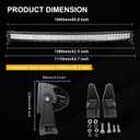 Willpower 42 inch 240W LED Light bar,45 inch Include Mounting Bracket Spot Flood Combo Work Light Bar + Wiring Harness Kit for Truck Car ATV SUV 4X4 4WD Jeep Truck Driving Lamp 10-30V DC