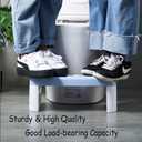 7 inch Folding Toilet Stool, Squatting Poop Stool, Bathroom Potty Step Stool, Toilet Assistance Steps, Step Stool, Fits All Toilets, Detachable  Stackable, for Healthier Toilet Posture (Black)