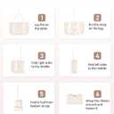 ECOHUB Lace Bows Canvas Tote Bag for Women, Large Work Tote Suitable for Birthday, Beach, Wedding, Honeymoon, Shoulder Handbags Gifts for Mom, Brides, Friends, Bridesmaids, Beige 24L