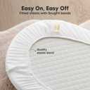 2Pack Organic Bassinet Sheets for Girls, Boys  100% Cotton Bassinet Mattress Sheets Compatible with Halo Bassinest Swivel Sleeper,Graco,Baby Delight,Chicco,Unisex Fitted Bassinet Sheets(Soft White)