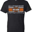 Harley-Davidson Men's Iconic Bar & Shield Crew-Neck Short Sleeve Shirt - Black L
