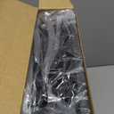 Large 2 Tier Fruit Basket for Kitchen Counter with 2 Banana Hangers, Metal Fruit Bowl with Protection Mats for Vegetable Bread Snack, Black