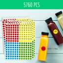 4 x 5760 PCS Pre-Priced Pricing Stickers, Sale Labels in 4 Bright Colors (Yellow/Red/Green/Cyan), Price Tag Stickers for Yard/Garage Sale, Flea Market (3/4 in Diameter)