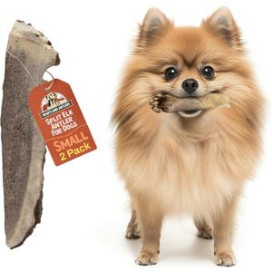 Heartland Whole Elk Antlers for Dogs (45, 2-Pack)  Long-Lasting, Odorless Dental Chews for Small Breed Aggressive Chewers  USA Sourced, Natural Antler Bones to Reduce Tartar & Curb Boredom