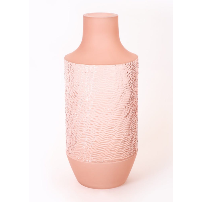 Bambeco 6 x 13 Pink Glass Vase
