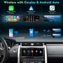 6.9 Inch Single Din Car Stereo Touchscreen Car Radio Wireless Apple Carplay & Android Auto,Mirror Link,FM,EQ,Car Audio Receivcer with USB/Type-C/Aux Input,Mic,SWC,Backup camera, Black