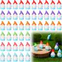 Mini Resin Gnomes Bulk Tiny Fairy Resin Statues Small Gnomes Miniature Figurines for Landscape Outdoor Patio Yard Lawn Indoor Plant Pots Fairy Decor(60 Pcs)