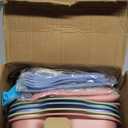 24 PCS Wheat Straw Dinnerware Set for Kids Toddler Plate Bowl Cup Sets Unbreakable BPA-Free Tableware Set with Divided Plate Microwave Dishwasher Safe Perfect for Home School Picnics (Colourful)