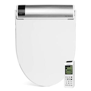 Bio Bidet BB2000 Electric Bidet Toilet Seat, Warm Water with Air Dryer, Heated Seat with Sensor and Slow Close Lid, Night Light, Remote Control, Round, White