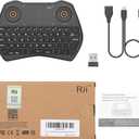 Rii K28 Bluetooth Mini Keyboard Remote Control with Touchpad Moue Combo,Backlit 2.4GHz Wireless Keyboard with Rechargeable Battery for Android TV Box,PC,Smart TV(2.4G and Bluetooth)