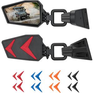 Mirrors Doors Off for Wrangler JK TJ 1997-2018, Side Mirrors Anti-Shake Quicker Install with Black Orange Blue Red Inserts for Wrangler Doors Off Safe Driving(NOT FIT JL)
