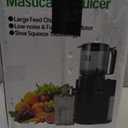 Cold Press Juicer, 5.5inch Wide Feed Chute Juicer Machine, Slow Masticating Juicer for Whole Vegetables & Fruits, Black