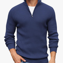COOFANDY Men's Quarter Zip Sweaters Slim Fit Mock Neck Pullover Sweater Lightweight Knitted Polo Sweaters, XL