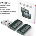 2 for Chamberlain LiftMaster Craftsman Garage Door Opener Remote 893LM 893Max 971LM Universal, Green
