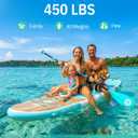Niphean Inflatable Stand Up Paddle Board with SUP Accessories, Anti-Slip EVA Deck, 10’6’’ Inflatable Paddle Boards for Adults & Youth of All Skill Levels